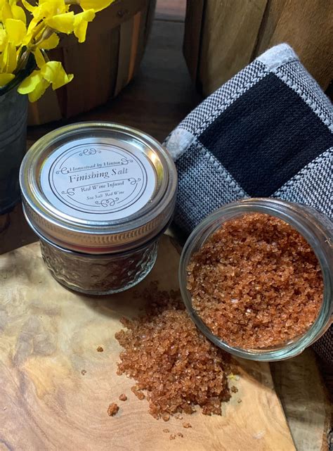 Red Wine Infused Salt Flavored Salt Cooking Gifts Etsy