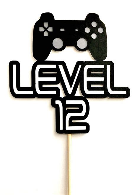 Playstation Customize Level Age Cake Topper Video Game Topper Video