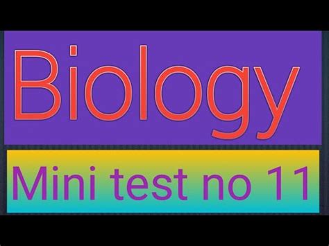 Lucent Biology Mini Test No With Discussion Most Important Question