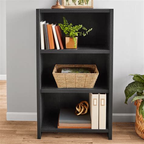 Mainstays Westley 3 Shelf Bookcase Black Finish Walmart Business