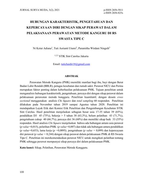 PDF HUBUNGAN KARAKTERISTIK PENGETAHUAN DAN KEPERCAYAAN DIRI DENGAN