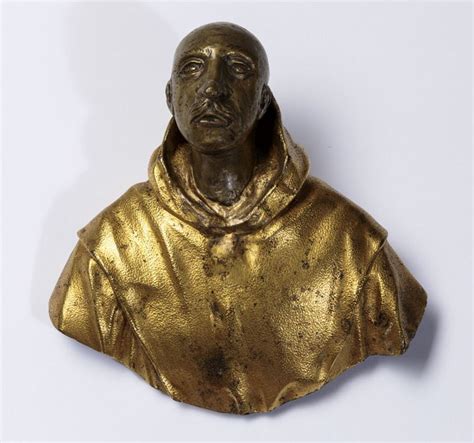 Busto Di San Carlo Borromeo Bronzo Fuso Cesellato Patinato E Dorato