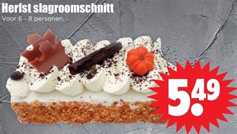 Herfst Slagroomschnitt Aanbieding Bij Dirk