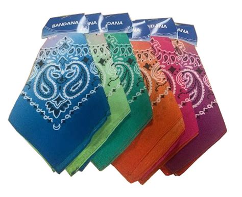 Assorted Multi Color Paisley Bandanas 6 Pack 22 X Etsy