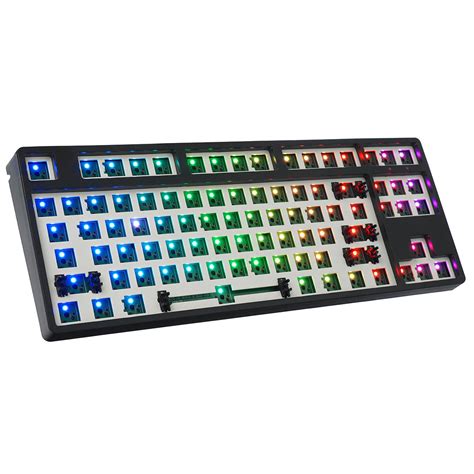 87 Keys Hot Swap Mechanical Keyboard Kit Wired Wireless 2 3 Mode RGB Compatiable With 3 5 Pins