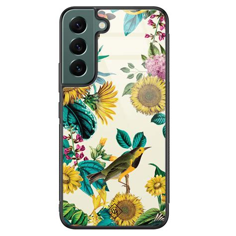 Samsung Galaxy S22 Plus Glazen Hardcase Sunflowers Casimoda Nl