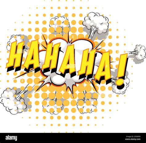 Comic Speech Bubble With Haha Text Illustration Stock Vector Image