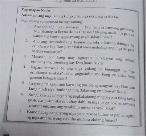 Sagutin Ang Sumusunod Na Mga Tanong Patulong Po Sana Kailangan Ko Po