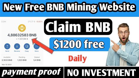 New Free BNB Mining Website Earn Free 120 BNB Daily New Free Cloud