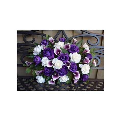 Cascade Bridal Bouquet Real Touch Plum Purple Roses Calla Etsy