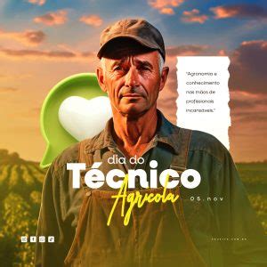 Parabéns Dia do Técnico Agricola Social Media PSD Editável download