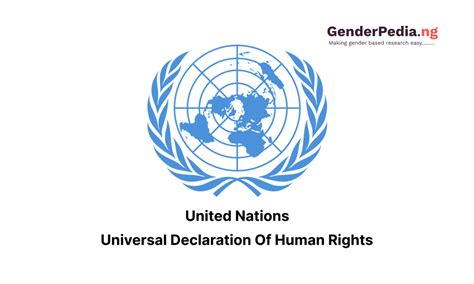 Universal Declaration of Human Rights - Genderpedia.ng