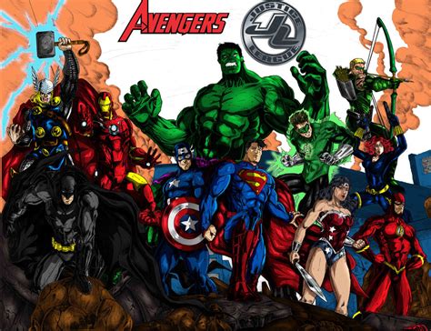 The Avengers and The Justice League by richrow on DeviantArt