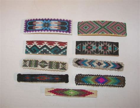 125: Set Of Nine Beadwork Beret Hair Clips : Lot 125