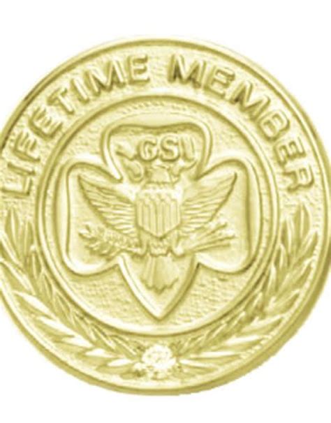 Girl Scouts Of The Usa Lifetime Membership Pin Traditional Girl