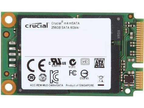 Refurbished Manufacturer Recertified Crucial M4 256GB Mini SATA MSATA