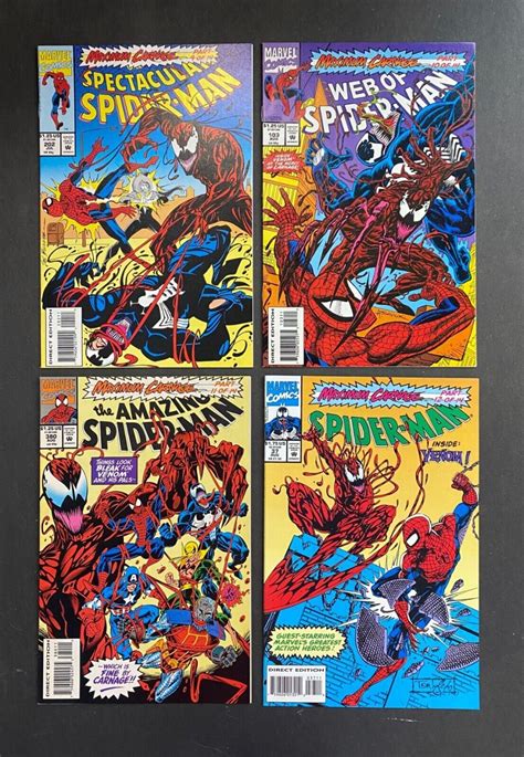 Maximum Carnage Complete Lot Of 14 VF NM Books Venom Web Spectacular