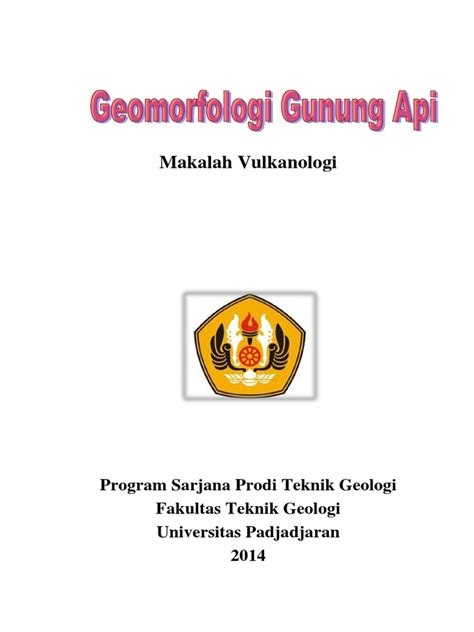 Geomorfologi Gunung Api Pdf