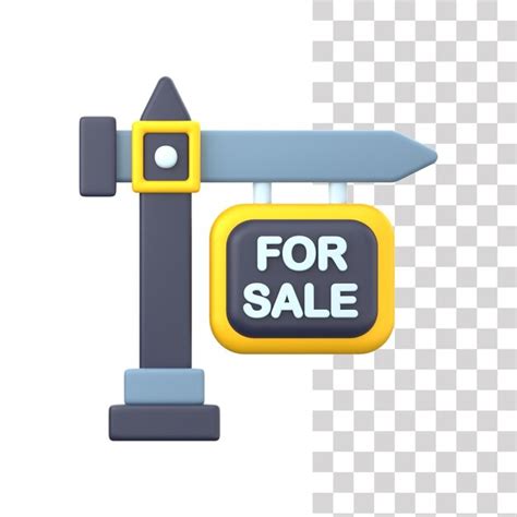 Premium Psd 3d For Sale Sign Illustration