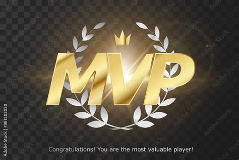 Gold Inscription Mvp Emblem Reward Most Valuable Player For Gui Pc