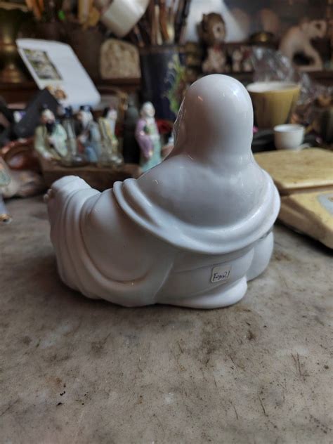 White Porcelain Laughing Buddha Hobbies Toys Collectibles