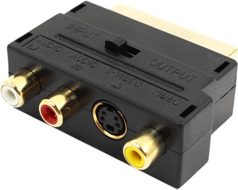 Sourcingmap Cavo Scart RGB 20 Pin Maschio A Femmina 3 RCA AV S Video