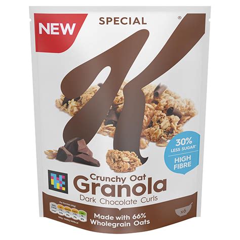 Special K Crunchy Oat Granola Dark Chocolate Curls Kellogg S