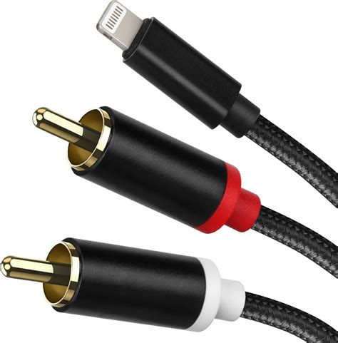 Amazon Lightning To Rca Cable Audio Aux Adapter Stereo Y Splitter