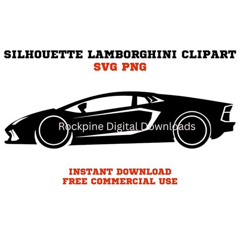 Silhouette Lamborghini Svg Clipart Png Cricut Printable Svg Sports