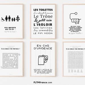 8 Affiches Toilettes Humoristiques Affiches Toilette Humour Pour