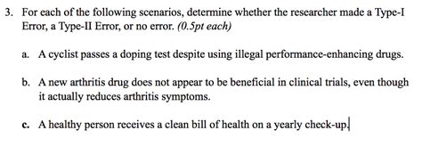 Solved 3 For Each Of The Following Scenarios Determine