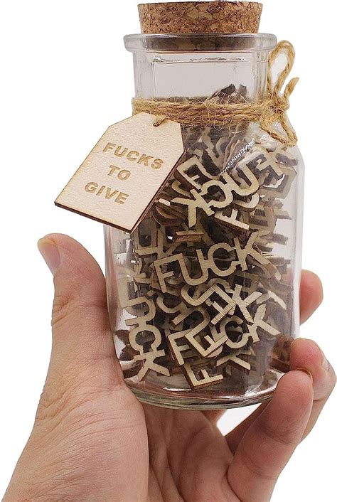 Fucks To Give 5Oz Jar Of Fucks Fuck Wooden Cutout Letter Piece