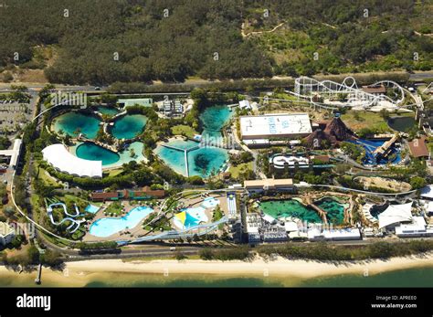 Sea World Gold Coast Queensland Australia aerial Stock Photo - Alamy