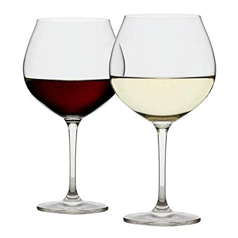 Extra Large Red Wine Glasses Set Of 2 Big 23oz Goblets Long Stem Lead Free Crystal