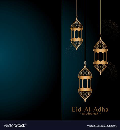 Arabic Bakreed Eid Al Adha Festival Background Vector Image