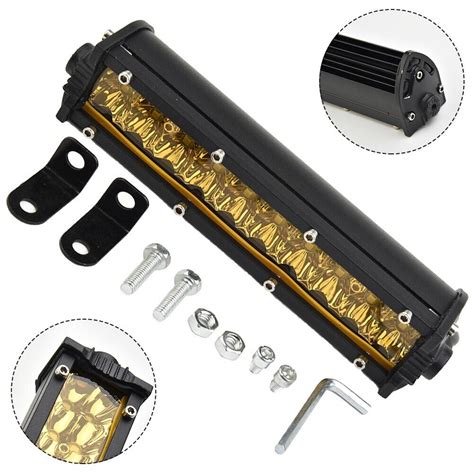 Work Light Yellow LED Light Bar DC 9 32V High Quality IP68 7 Inch Car