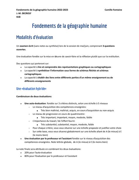 GEOG F103 Notes de cours 2022 2023 Fondements de la géographie