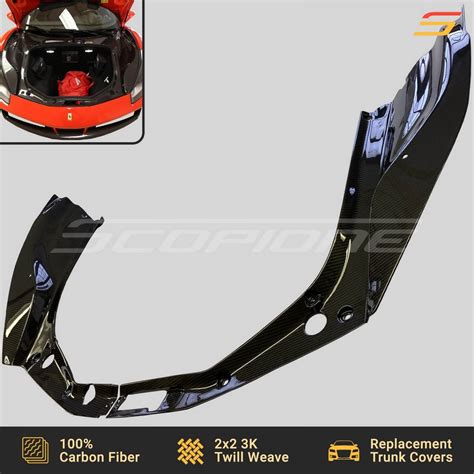 Scopione Carbon Fiber Side Bonnet Trunk Covers For Ferrari Gtb Spider