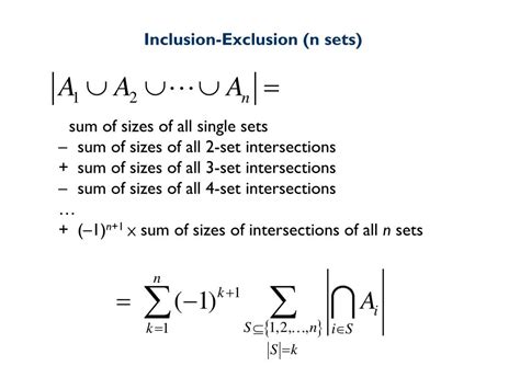 PPT - Inclusion-Exclusion Principle PowerPoint Presentation, free ...