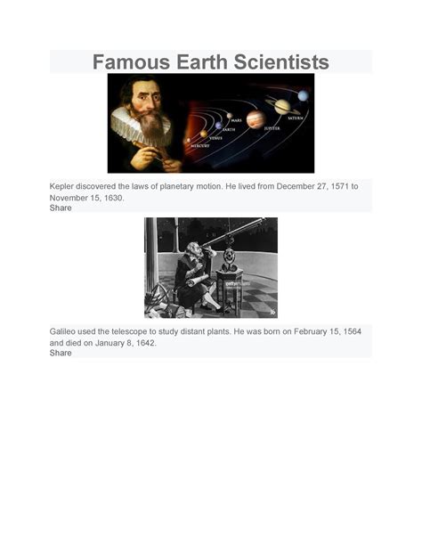 Famous Earth Scientists Famous Earth Scientists Kepler Discovered The