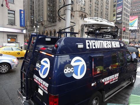 The Channel News Van In Front Of Madison Square Garden In Manhattan