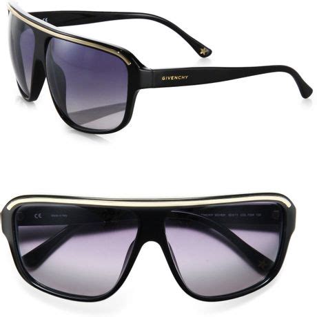 Givenchy Oversized Shield Square Sunglasses In Black Lyst