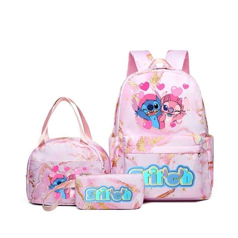 Conjunto De Mochila Estampa De Anime Lilo Stitch Unidades