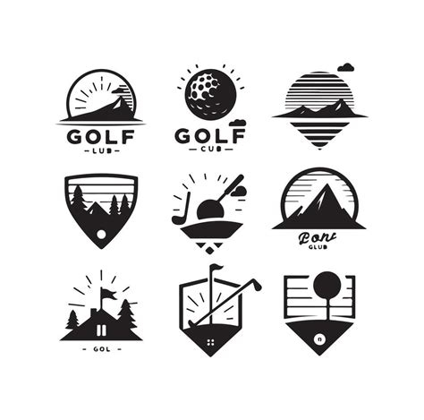 Set of golf club logos, labels and emblems illustration 46343805 Vector ...