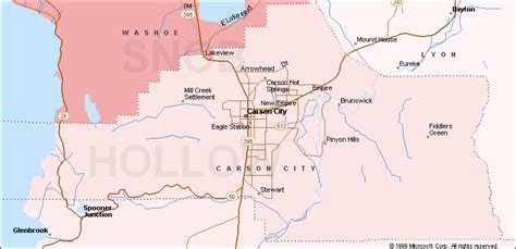 Carson City County Nevada color map