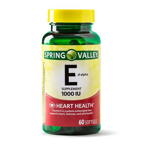 Spring Valley Vitamin E Softgels Mg Iu Count Walmart