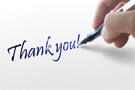 Hand Writes The Word Thank You Royalty Free Stock Image Storyblocks