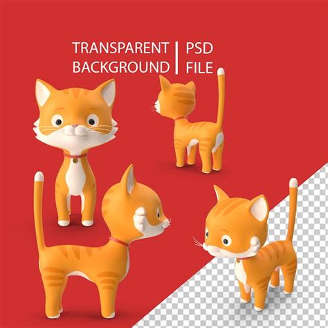 Gato De Dibujos Animados Peque O Y Divertido Png Archivo Psd Premium