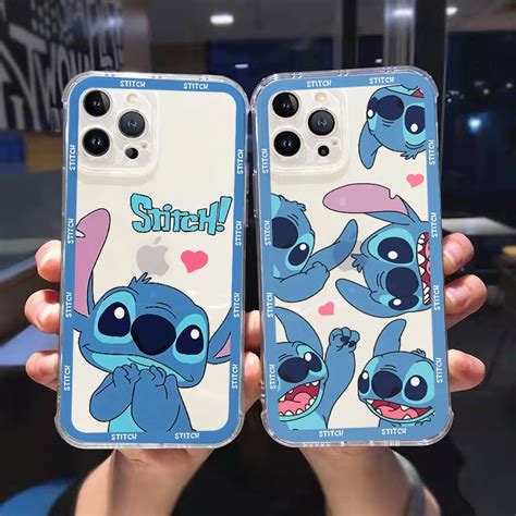 Capa Transparente Anti Impacto Disney Lilo Stitch Compatível Para