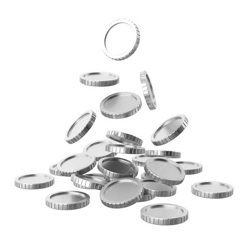 Premium Photo | Silver coin Coins stack 3D illustration